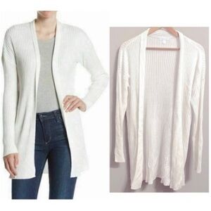 XXL Ribbed Knit Cardigan NWT in White / Ivory